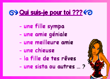  Qui suis-je alors pour toi???