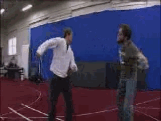 Pendant l'entraînement....